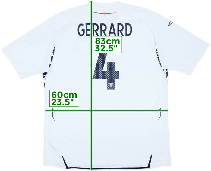 2005-07 England Home Shirt Gerrard #4 - 5/10 - (XXL)