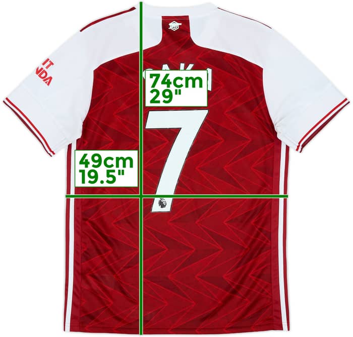 2020-21 Arsenal Home Shirt Saka #7 - 7/10 - (M)