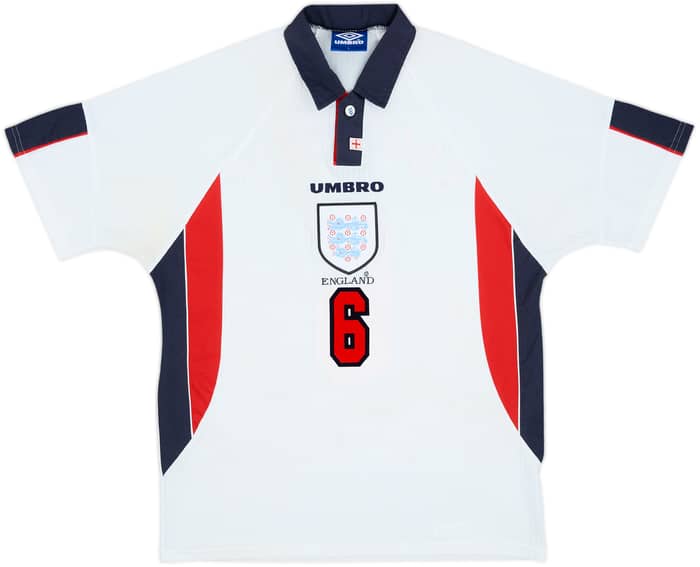 1997-99 England Home Shirt Southgate #6 - 7/10 - (L)