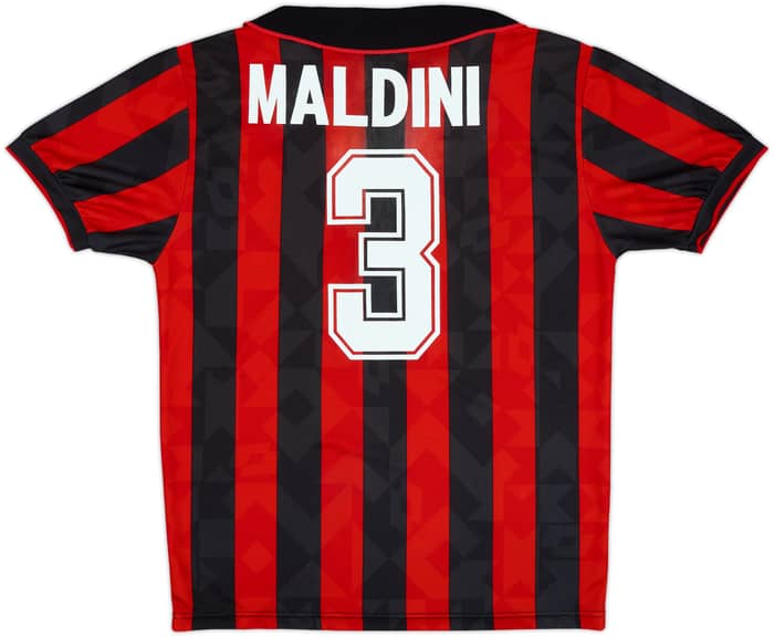 1994-95 AC Milan Home Shirt Maldini #3 - 8/10 - (L)