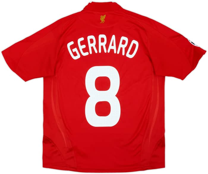 2008-10 Liverpool Home Shirt Gerrard #8 - 9/10 - (L.Boys)