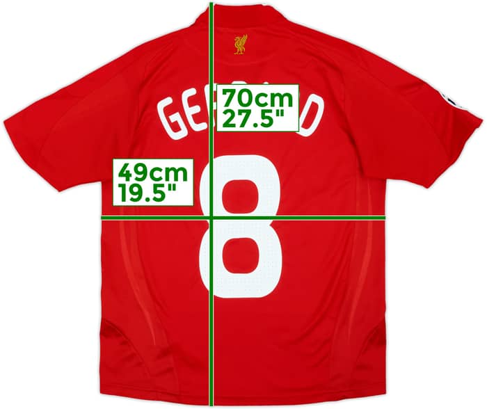 2008-10 Liverpool Home Shirt Gerrard #8 - 9/10 - (L.Boys)