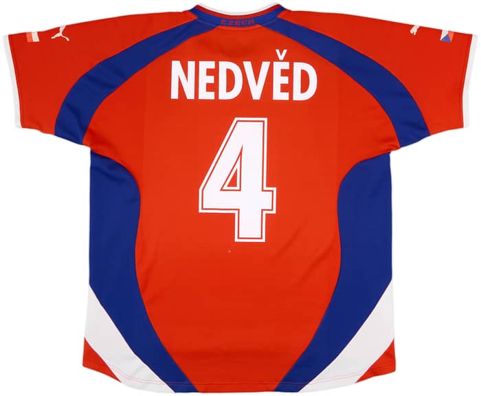 2000-02 Czech Republic Home Shirt Nedved #4 - 5/10 - (XL)