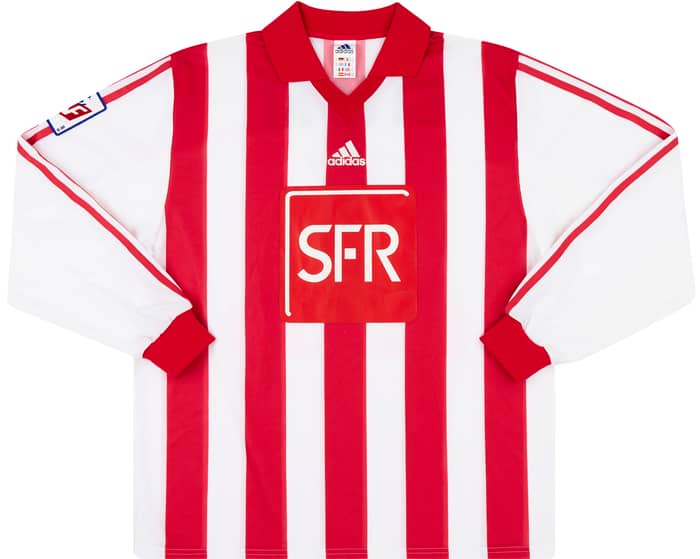 2000-01 AS Cannes Match Issue Coupe de la Ligue Home L/S Shirt Ettori #6