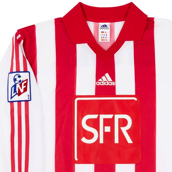 2000-01 AS Cannes Match Issue Coupe de la Ligue Home L/S Shirt Ettori #6