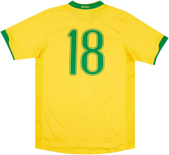 2006-08 Brazil Match Issue Home Shirt #18