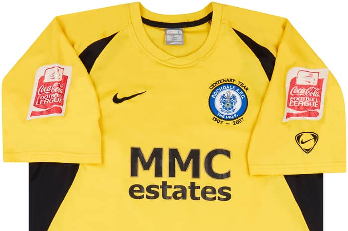 2007-08 Rochdale Match Issue Away Shirt Higginbotham #18