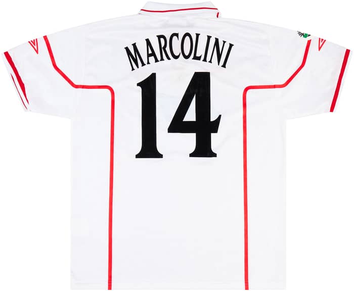 2001-02 Vicenza Match Issue Away Shirt Marcolini #14
