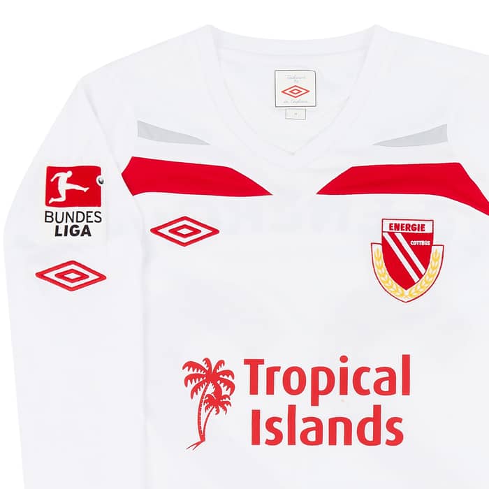 2011-12 Energie Cottbus Match Issue Singed Away L/S Shirt Fenin #22