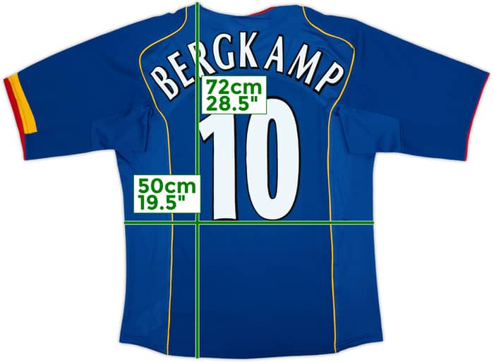 2004-06 Arsenal Away Shirt Bergkamp #10 - 8/10 - (L)