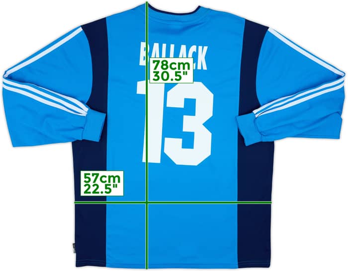 2001-03 Bayer Leverkusen Player Issue Away L/S Shirt Ballack #13 - 6/10 - (XL)