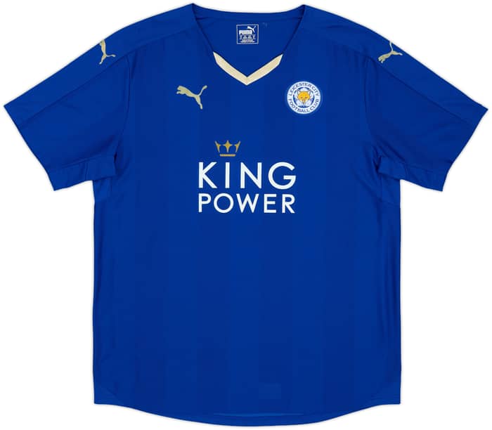 2015-16 Leicester Home Shirt Vardy #9 - 8/10 - (XL)