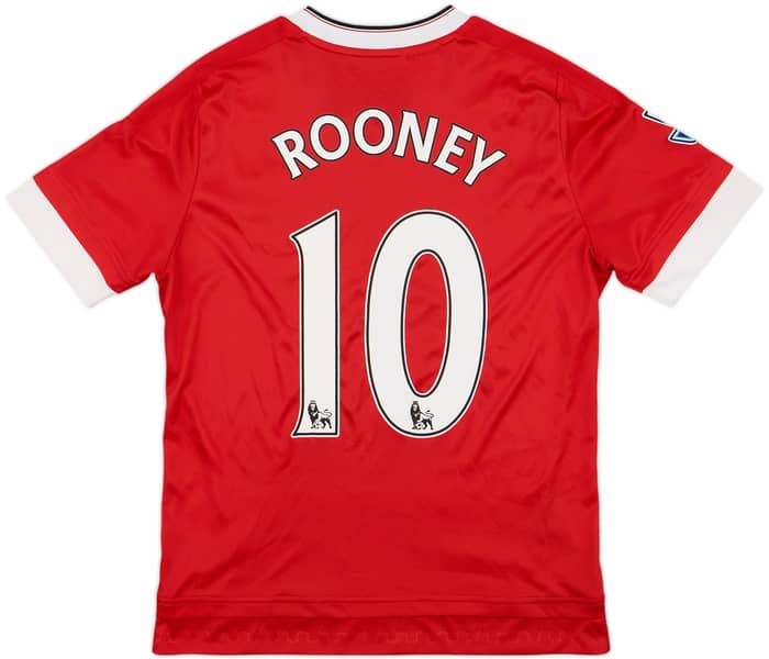 2015-16 Manchester United Home Shirt Rooney #10 - 7/10 - (L.Boys)