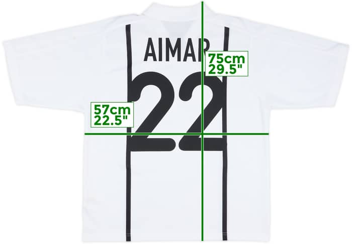 2000-01 Valencia Home Shirt Aimar #22 - 6/10 - (L)