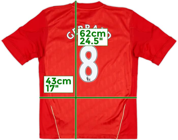 2010-12 Liverpool Home Shirt Gerrard #8 - 8/10 - (M.Boys)