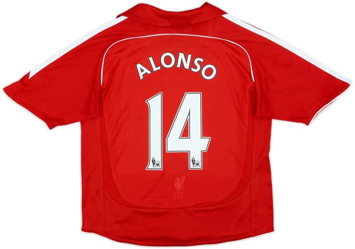 2006-08 Liverpool Home Shirt Alonso #14 - 8/10 - (7-8 Years)