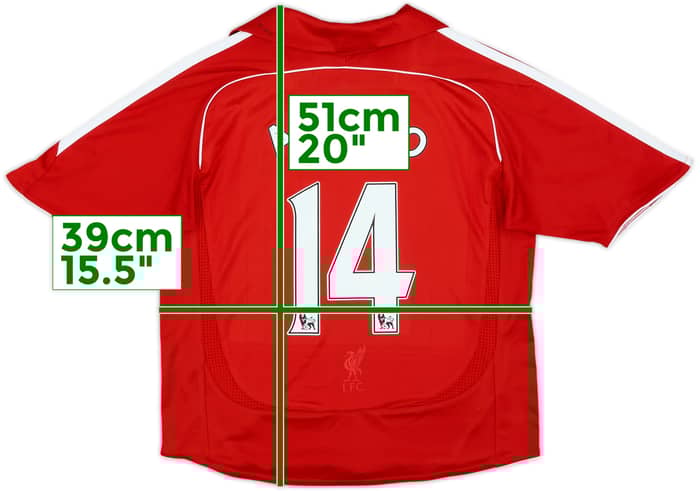 2006-08 Liverpool Home Shirt Alonso #14 - 8/10 - (7-8 Years)