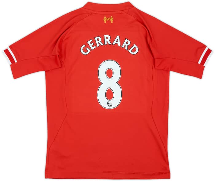 2013-14 Liverpool Home Shirt Gerrard #8 - 6/10 - (M.Boys)
