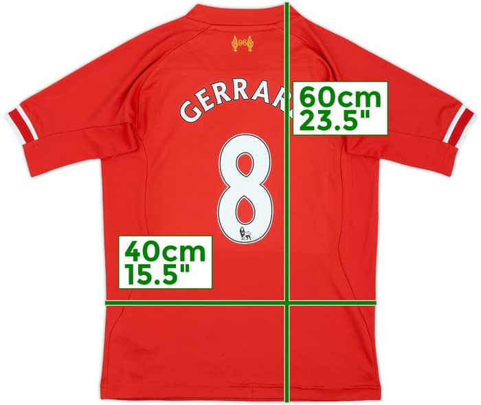 2013-14 Liverpool Home Shirt Gerrard #8 - 6/10 - (M.Boys)