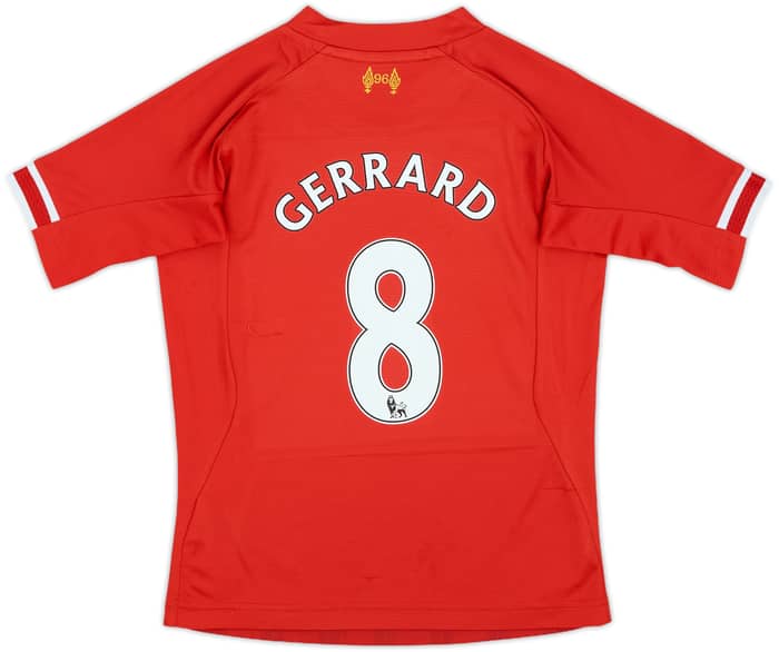 2013-14 Liverpool Home Shirt Gerrard #8 - 9/10 - (S.Boys)