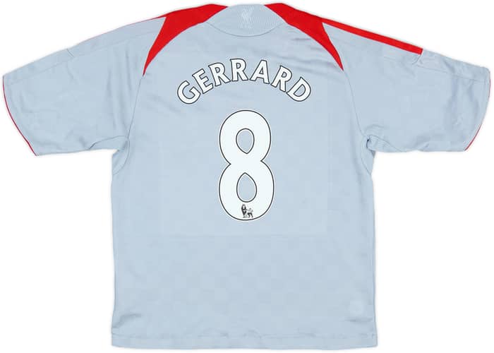 2008-09 Liverpool Away Shirt Gerrard #8 - 7/10 - (7-8 Years)