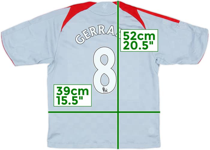 2008-09 Liverpool Away Shirt Gerrard #8 - 7/10 - (7-8 Years)