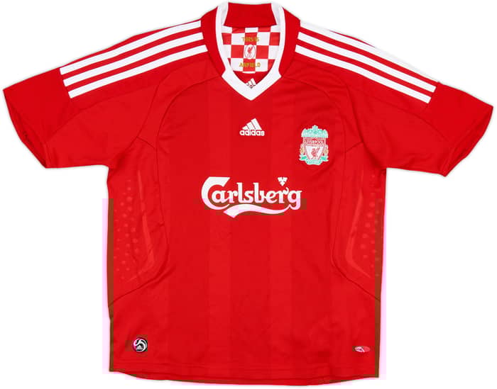 2008-10 Liverpool Home Shirt Gerrard #8 - 8/10 - (S.Boys)