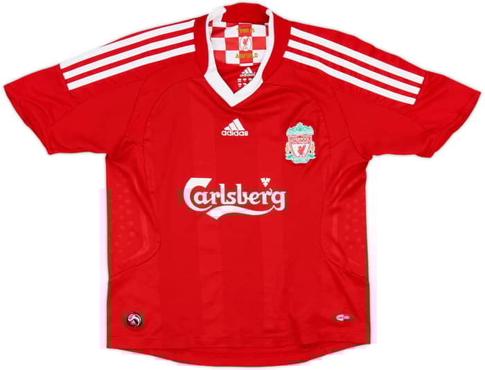 2008-10 Liverpool Home Shirt Alonso #14 - 8/10 - (S.Boys)