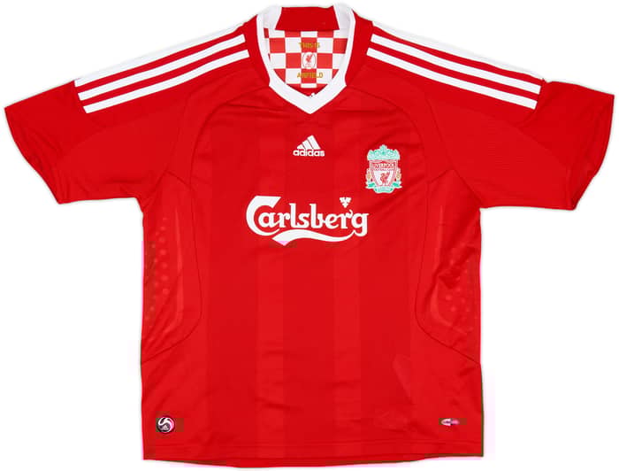 2008-10 Liverpool Home Shirt Alonso #14 - 8/10 - (M.Boys)