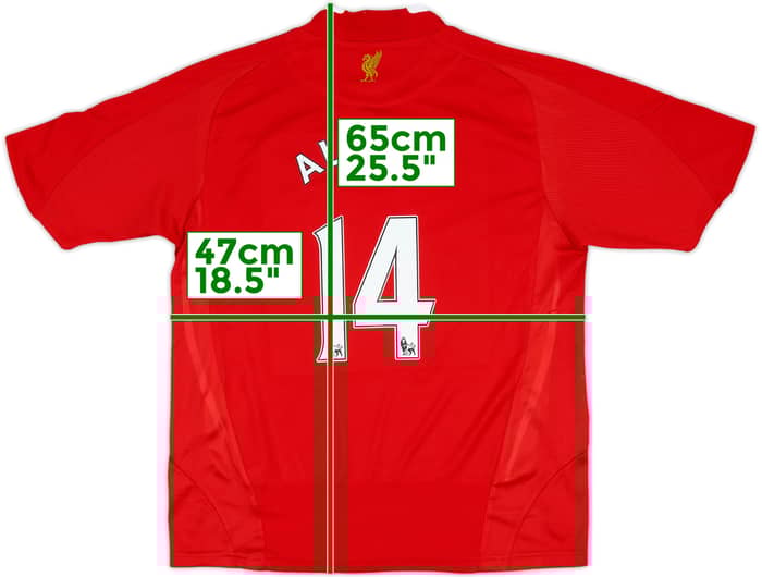 2008-10 Liverpool Home Shirt Alonso #14 - 8/10 - (M.Boys)