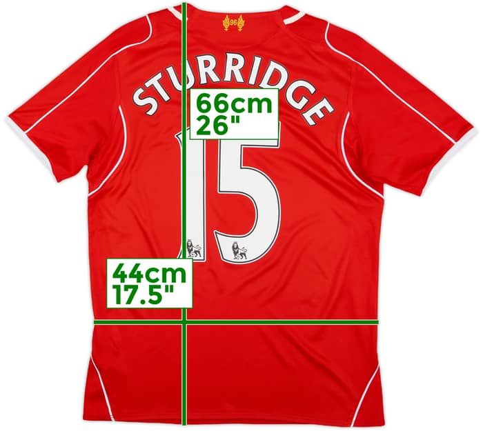 2014-15 Liverpool Home Shirt Sturridge #15 - 7/10 - (XL.Boys)