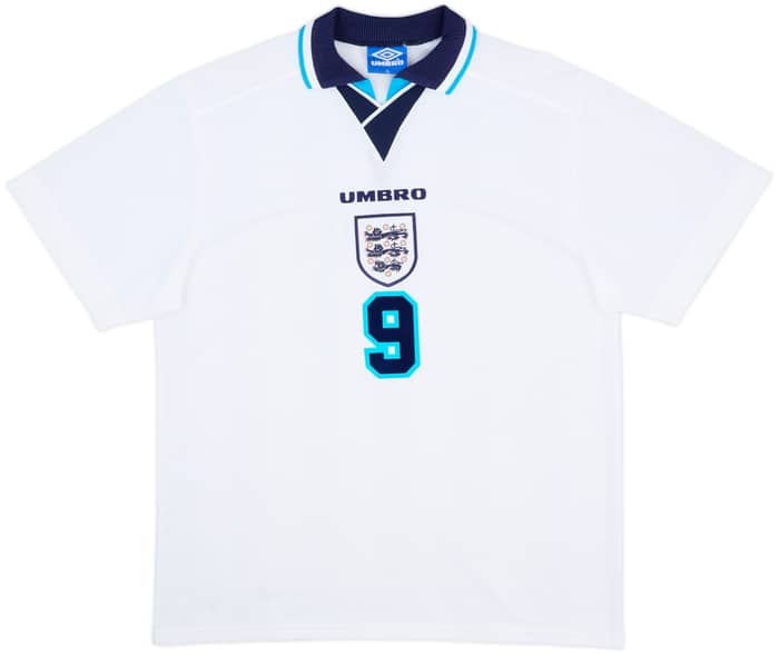 1995-97 England Home Shirt Shearer #9 - 10/10 - (XL)