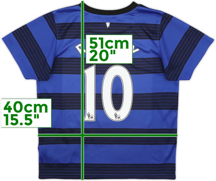 2011-13 Manchester United Away Shirt Rooney #10 - 7/10 - (7-8 Years)