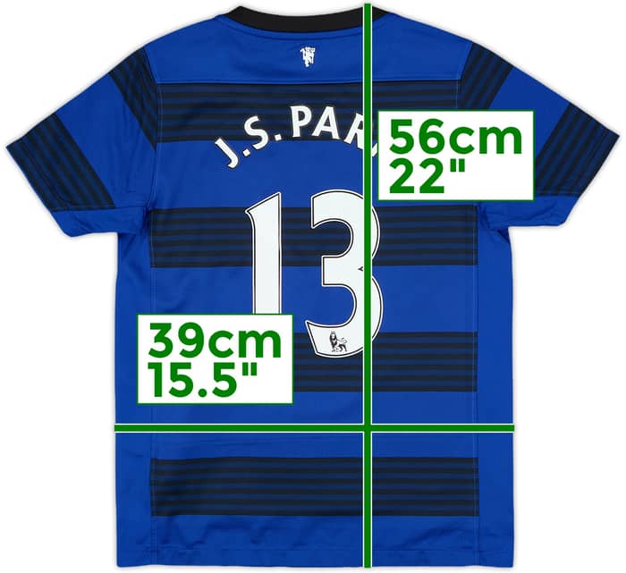 2011-13 Manchester United Away Shirt J.S.Park #13 - 8/10 - (S.Boys)