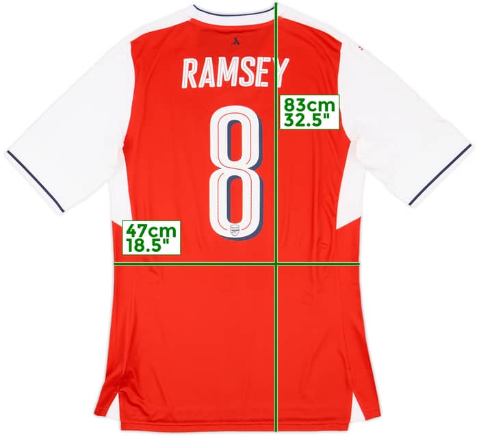 2016-17 Arsenal Home ACTV Fit Shirt Ramsey #8 (XXL)