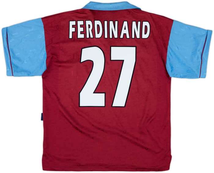 1995-97 West Ham Centenary Home Shirt Ferdinand #27 - 5/10 - (M)