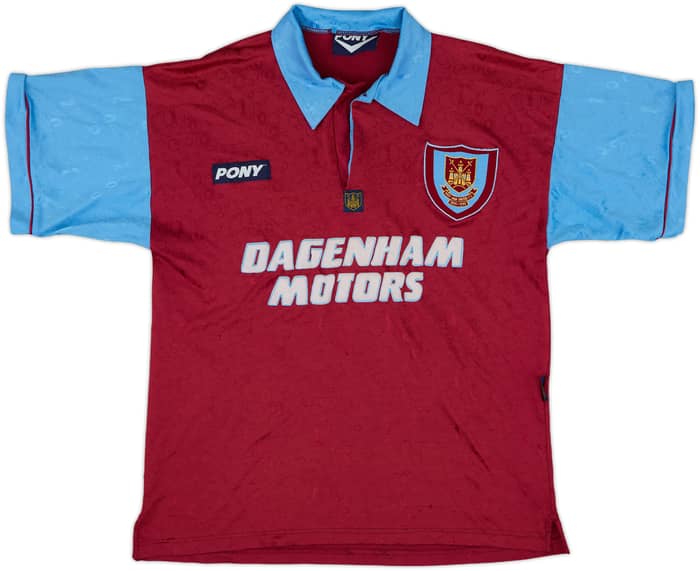 1995-97 West Ham Centenary Home Shirt Ferdinand #27 - 5/10 - (M)
