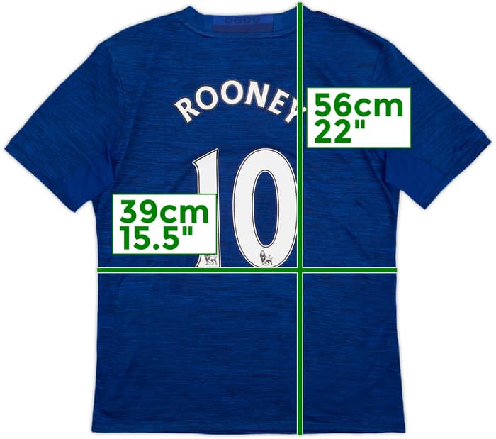 2016-17 Manchester United Away Shirt Rooney #10 - 9/10 - (M.Boys)