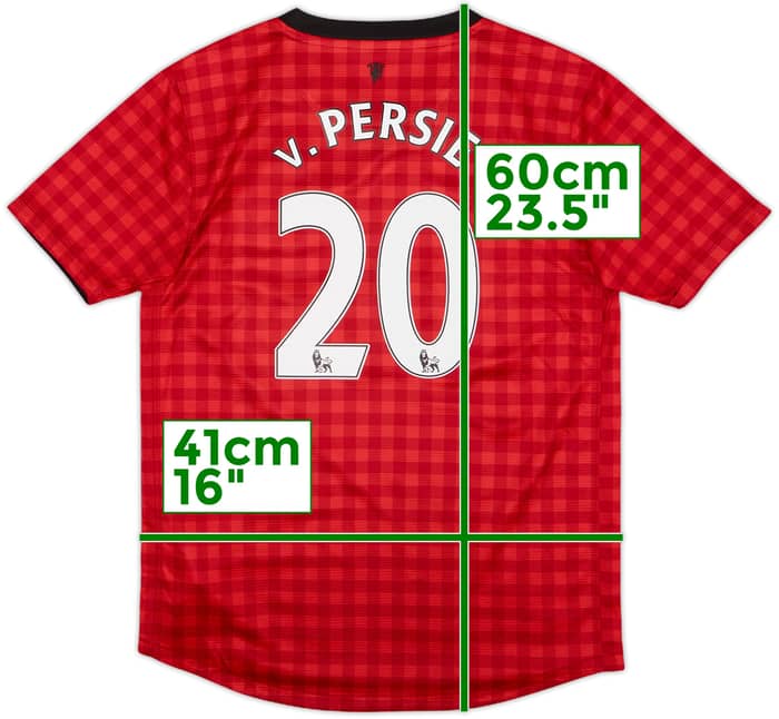 2012-13 Manchester United Home Shirt v.Persie #20 - 10/10 - (M.Boys)