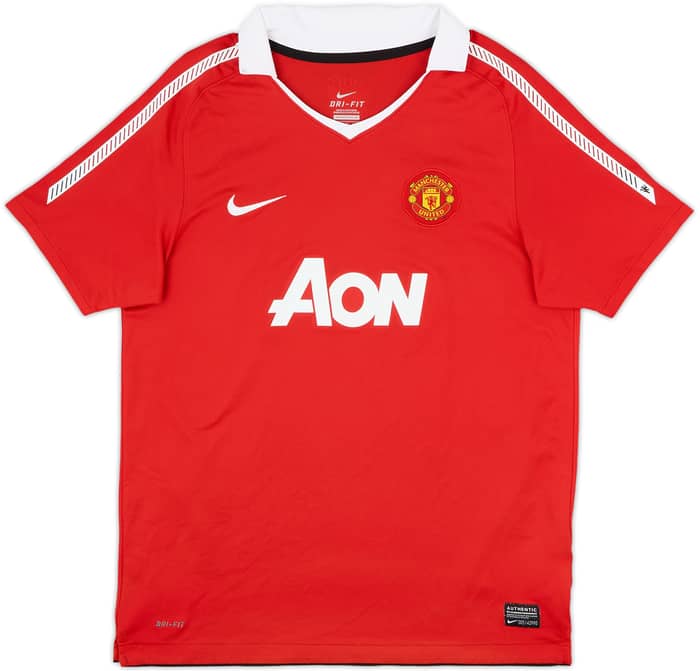 2010-11 Manchester United Home Shirt J.S.Park #13 - 9/10 - (XL.Boys)