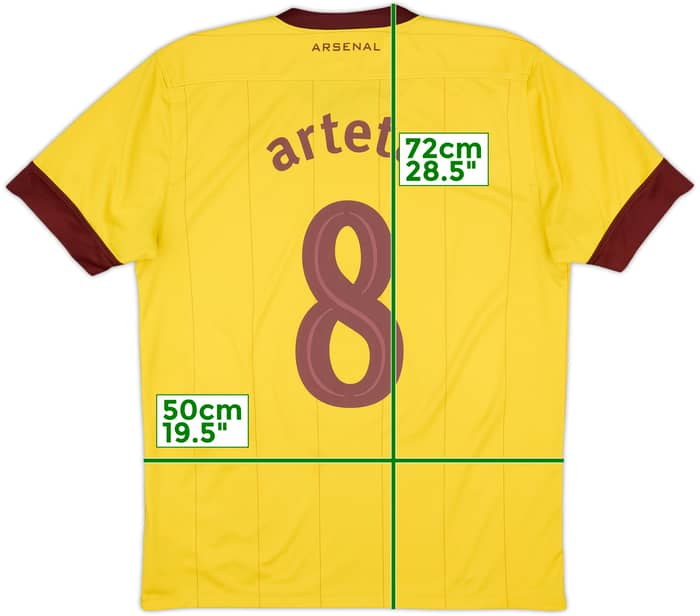 2010-13 Arsenal Away Shirt Arteta #8 - 8/10 - (M)