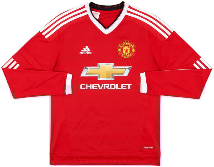 2015-16 Manchester United Home L/S Shirt Rooney #10 - 9/10 - (XL.Boys)