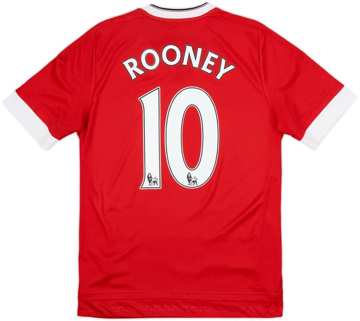 2015-16 Manchester United Home Shirt Rooney #10 - 8/10 - (XL.Boys)
