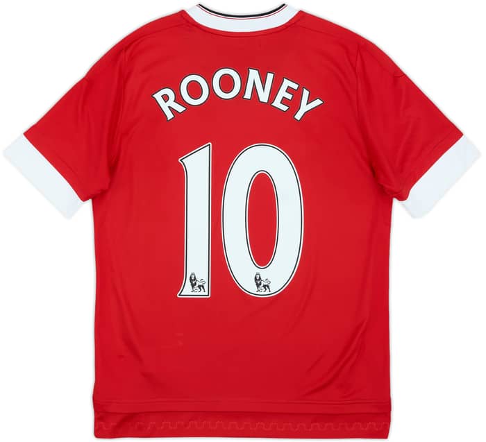 2015-16 Manchester United Home Shirt Rooney #10 - 7/10 - (L.Boys)