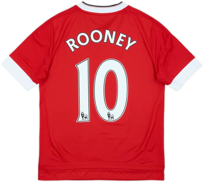 2015-16 Manchester United Home Shirt Rooney #10 - 10/10 - (L.Boys)