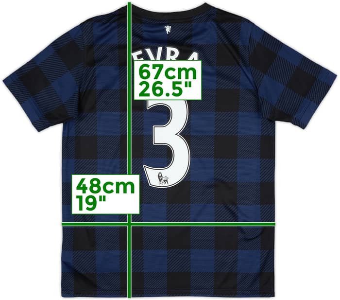 2013-14 Manchester United Away Shirt Evra #3 - 10/10 - (XL.Boys)