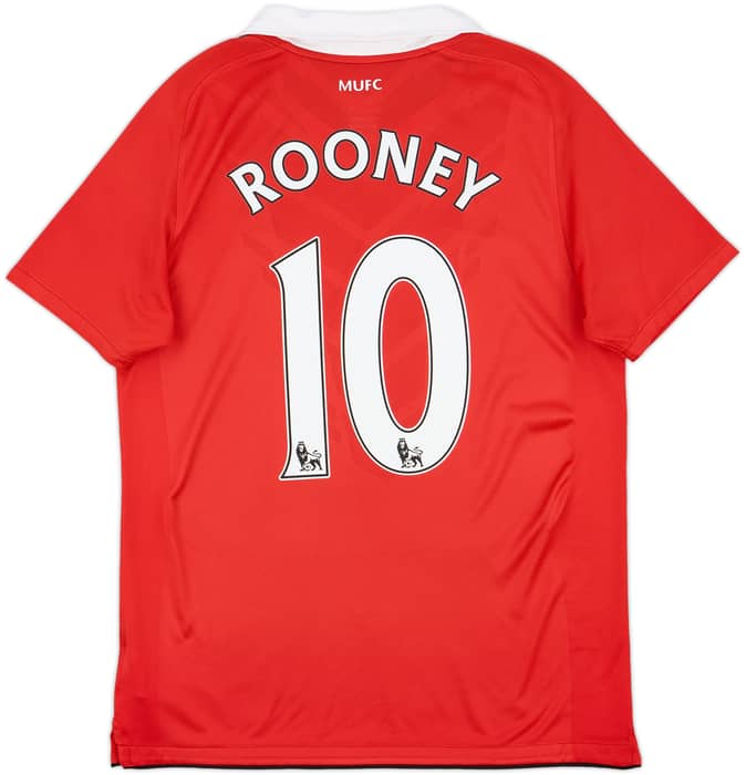 2010-11 Manchester United Home Shirt Rooney #10 - 9/10 - (XL.Boys)