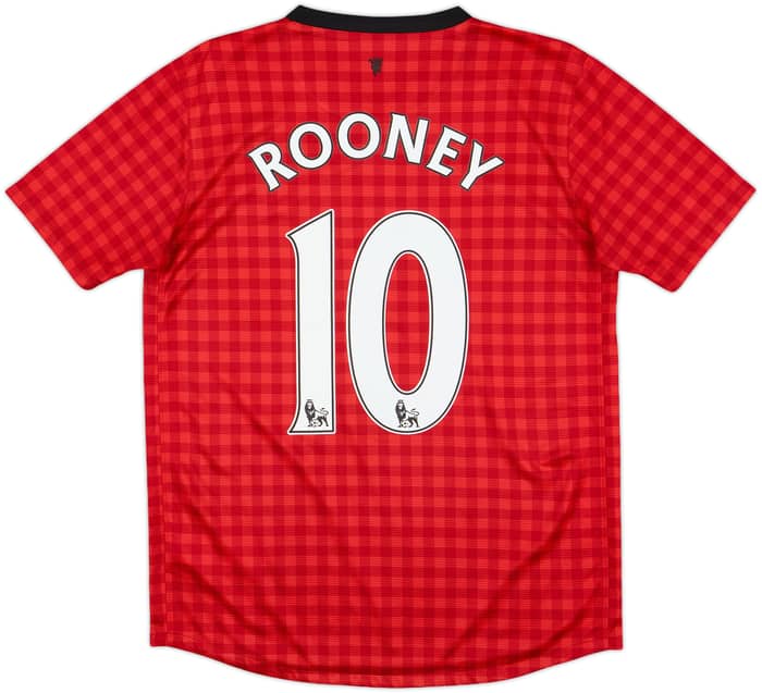 2012-13 Manchester United Home Shirt Rooney #10 - 6/10 - (XL.Boys)