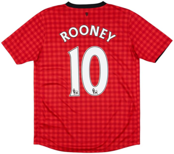 2012-13 Manchester United Home Shirt Rooney #10 - 10/10 - (XL.Boys)