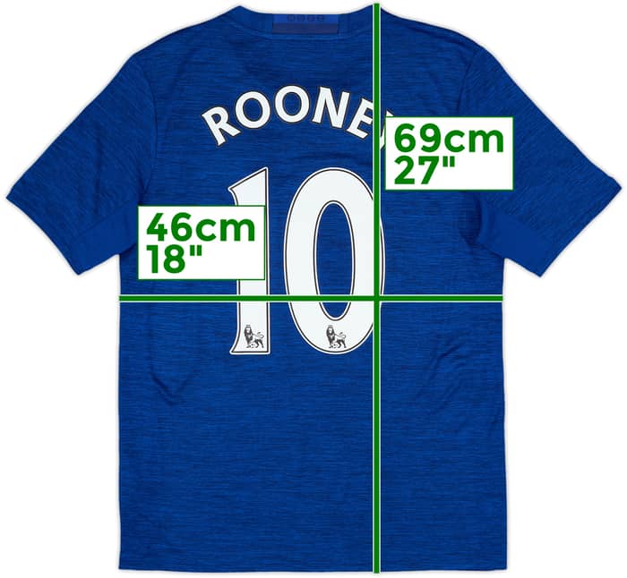 2016-17 Manchester United Away Shirt Rooney #10 - 10/10 - (XL.Boys)
